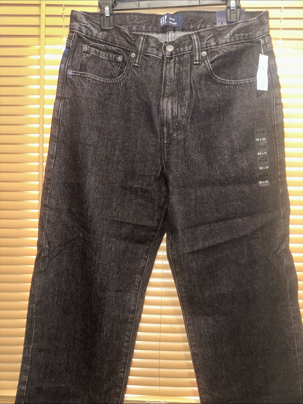 GAP Men's Washed Black Relaxed Fit Jeans